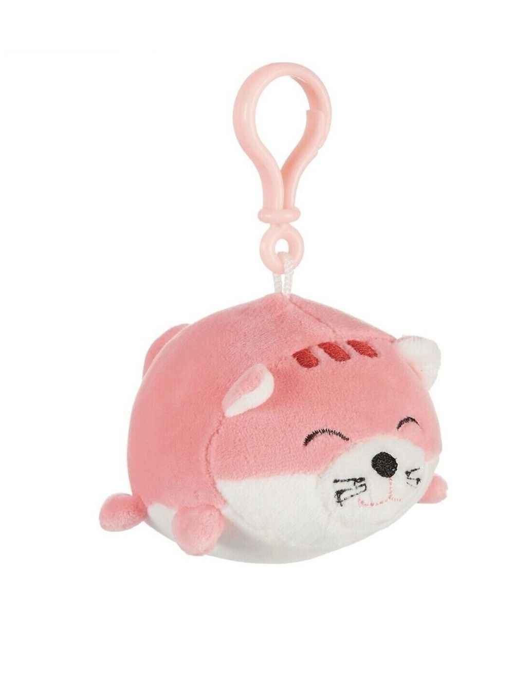 Smoosh Pals Pink Plush Clip-On Animal Backpack Keychain